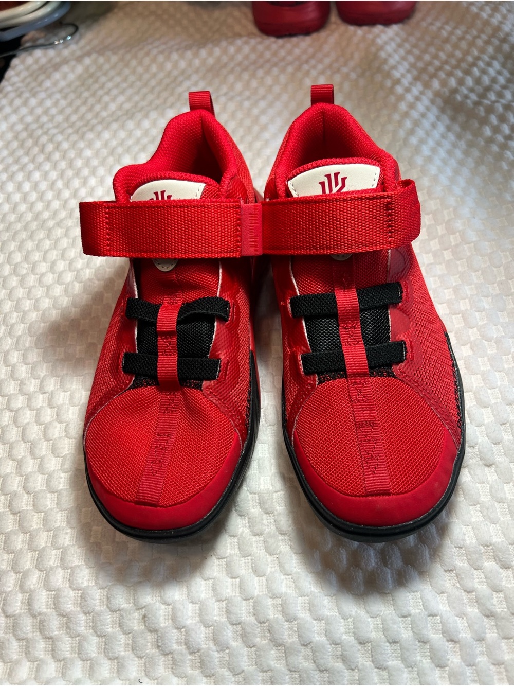Nike Kids Red Sneakers with Black Accents